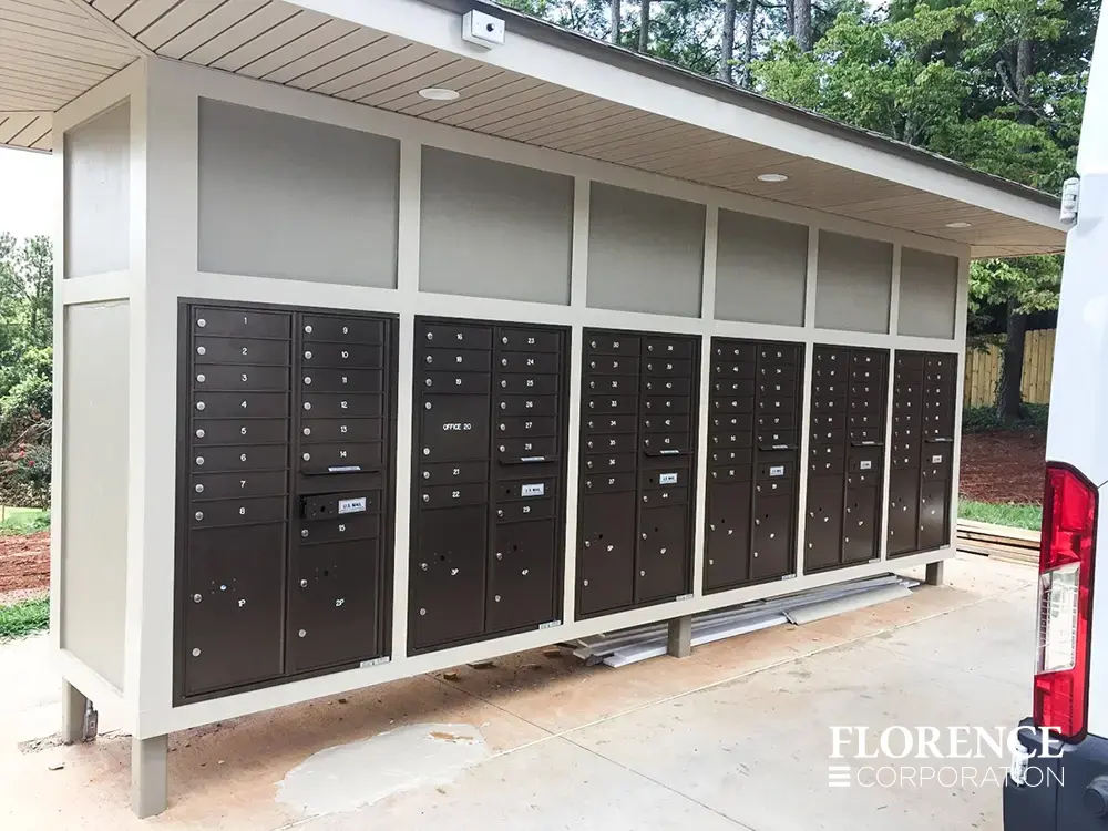recessed mounted versatile™ 4C mailboxes in black